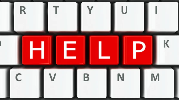 Computer keyboard help — Stock Photo, Image