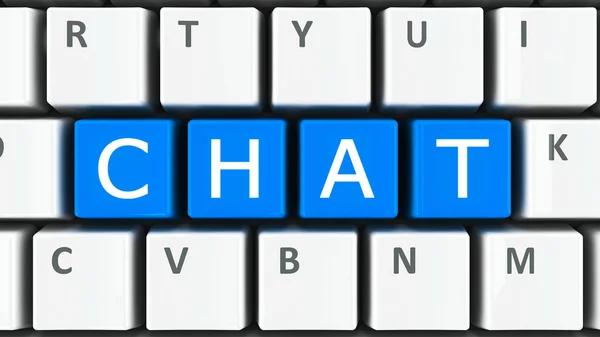 Chat υπολογιστή πληκτρολόγιο — Φωτογραφία Αρχείου