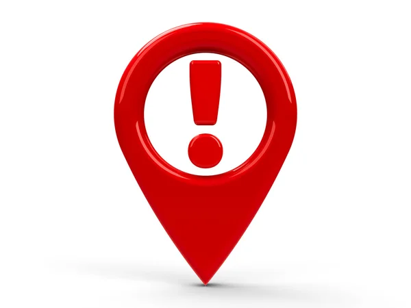 Red map pointer attention — Stock Photo, Image