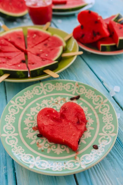 Watermeloen - de geneugten van watermeloen — Stockfoto