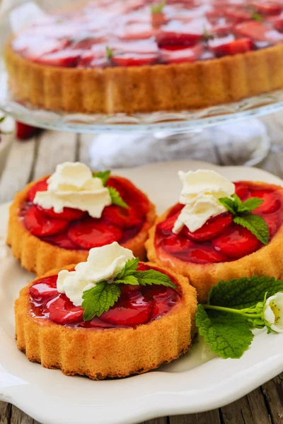 딸기 타르트, 케이크 — 스톡 사진