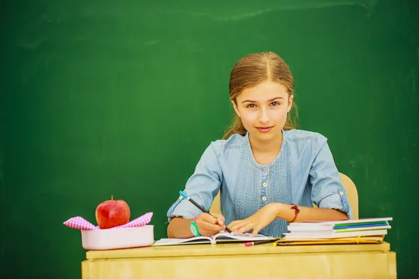 Menina da escola bonita — Fotografia de Stock