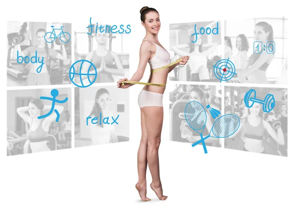 Concepto de fitness del cuerpo perfecto — Foto de Stock