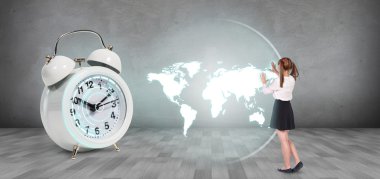 Klasik çalar saat proje Dünya Haritası