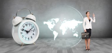 Klasik çalar saat proje Dünya Haritası