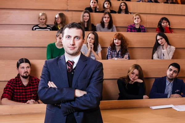 Teacher with crossed hands — Stock Photo, Image