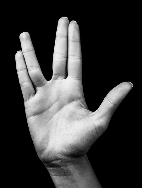 Символ открытой руки — стоковое фото