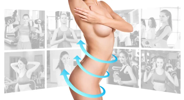 Fitness koncept dokonalé tělo — Stock fotografie