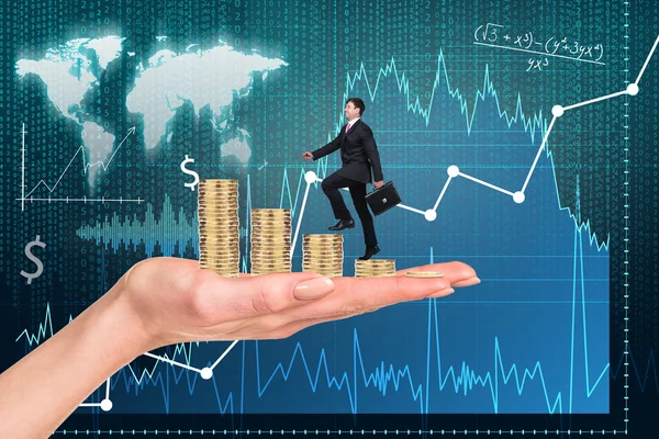 Kadın traiding grafik arka planı — Stok fotoğraf