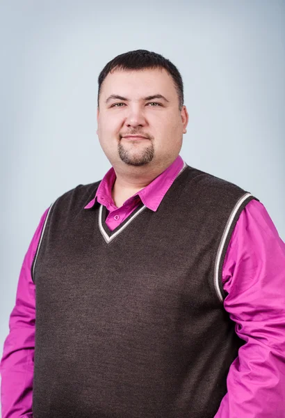 Businessman with overweight smiling — Stock Photo, Image