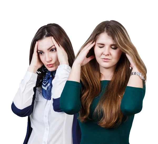 Två kvinnor med huvudvärk — Stockfoto