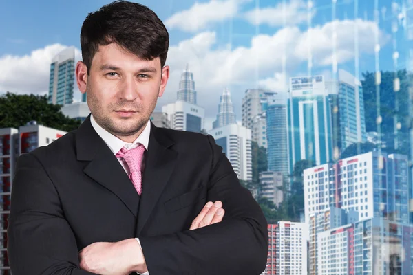 Retrato de joven hombre de negocios guapo — Foto de Stock