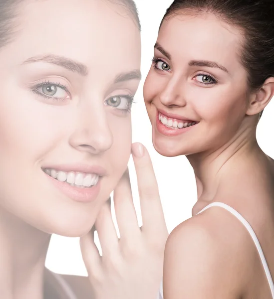 Fresh beautiful woman face — Stock Photo, Image