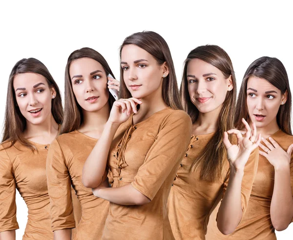 Conjunto de menina emocional — Fotografia de Stock