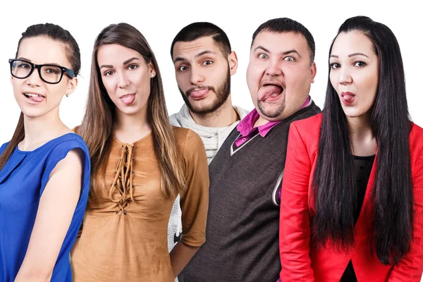 People sticking out their tongues — Stock Photo, Image