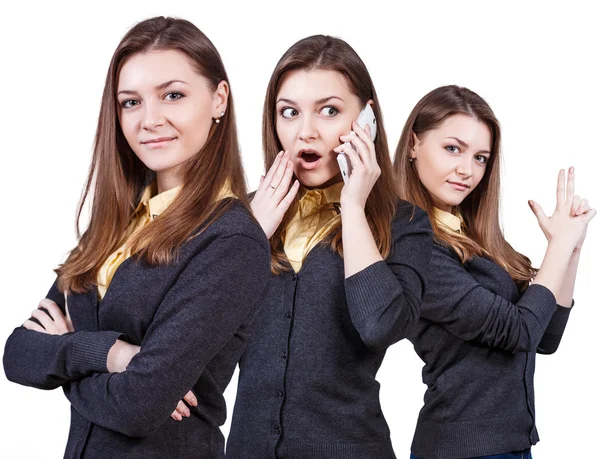 Collage of young woman — Stock Photo, Image