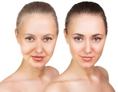 Kadının portre 20,60 yaşında.