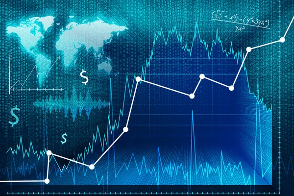 Exchange marknaden skärmen. Delar av denna bild från Nasa. — Stockfoto