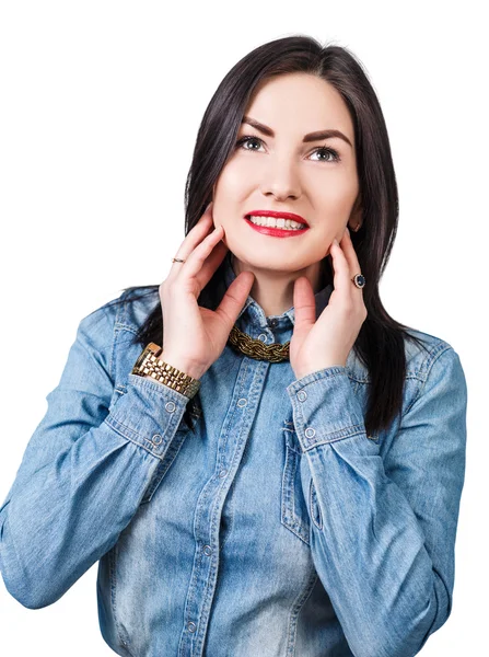 Young beautiful cheerful woman — Stock Photo, Image