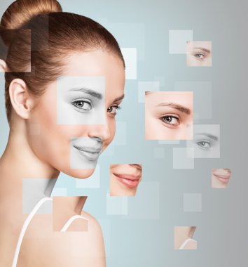 Mükemmel kadın yüzü farklı yüzler yaptı