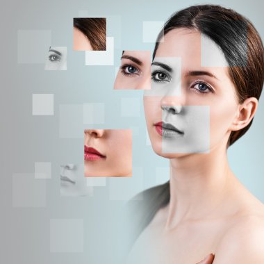 Mükemmel kadın yüzü farklı yüzler yaptı