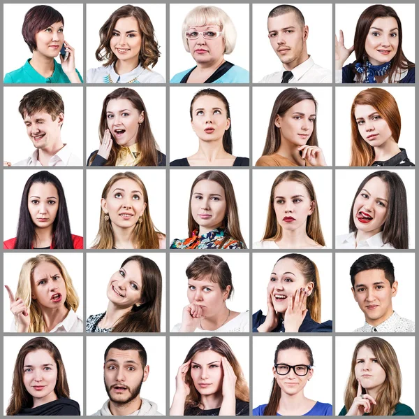 Menschen, die unterschiedliche Emotionen ausdrücken — Stockfoto
