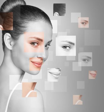 Mükemmel kadın yüzü farklı yüzler yaptı