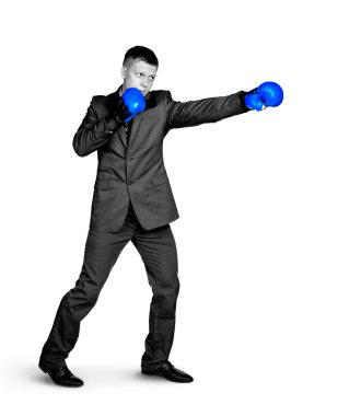 Duruş boks spor ciddi iş adamı