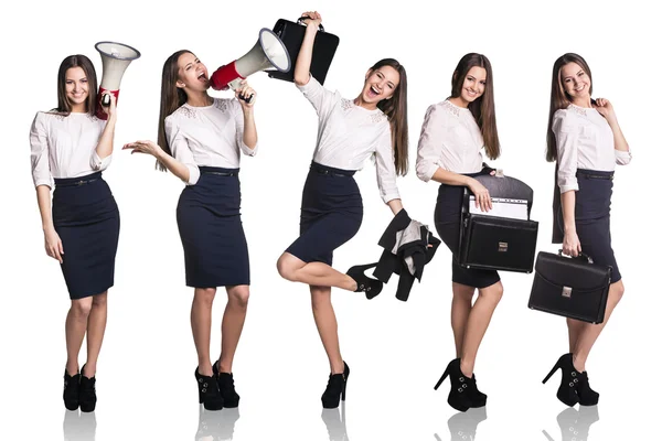 Set of young businesswoman — Stock Photo, Image