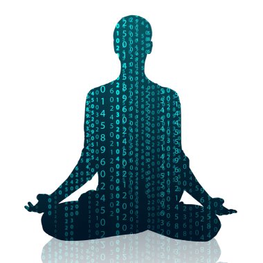 pratik Yoga lotus pozisyonunda kadın