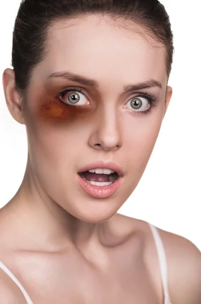 Beaten woman face Royalty Free Stock Photos