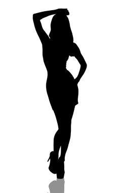 Şık güzel kadın silüeti