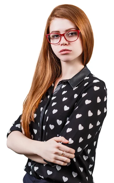 Beautiful young girl with redhead — Stock Photo, Image