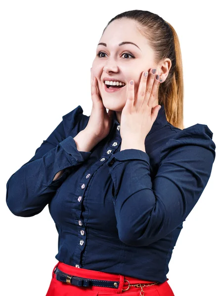 Beautiful woman surprised — Stock Photo, Image