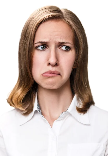 Young woman doing a pout expression — Stock Photo, Image