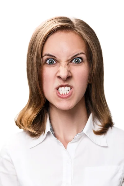 Young and angry woman — Stock Photo, Image