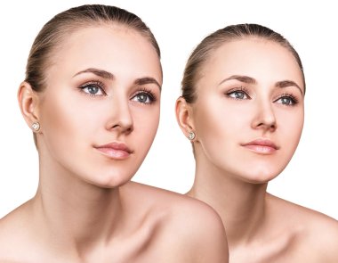 Güzel kadın yüzü