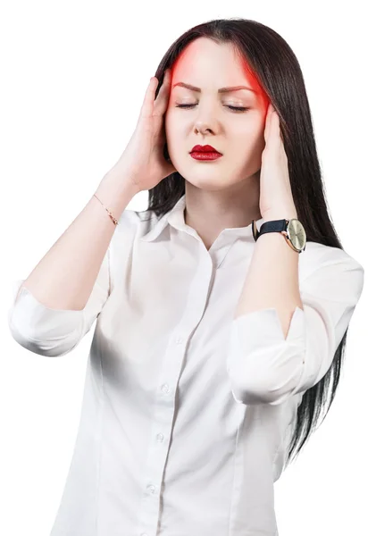 Giovane ragazza ha mal di testa — Foto Stock