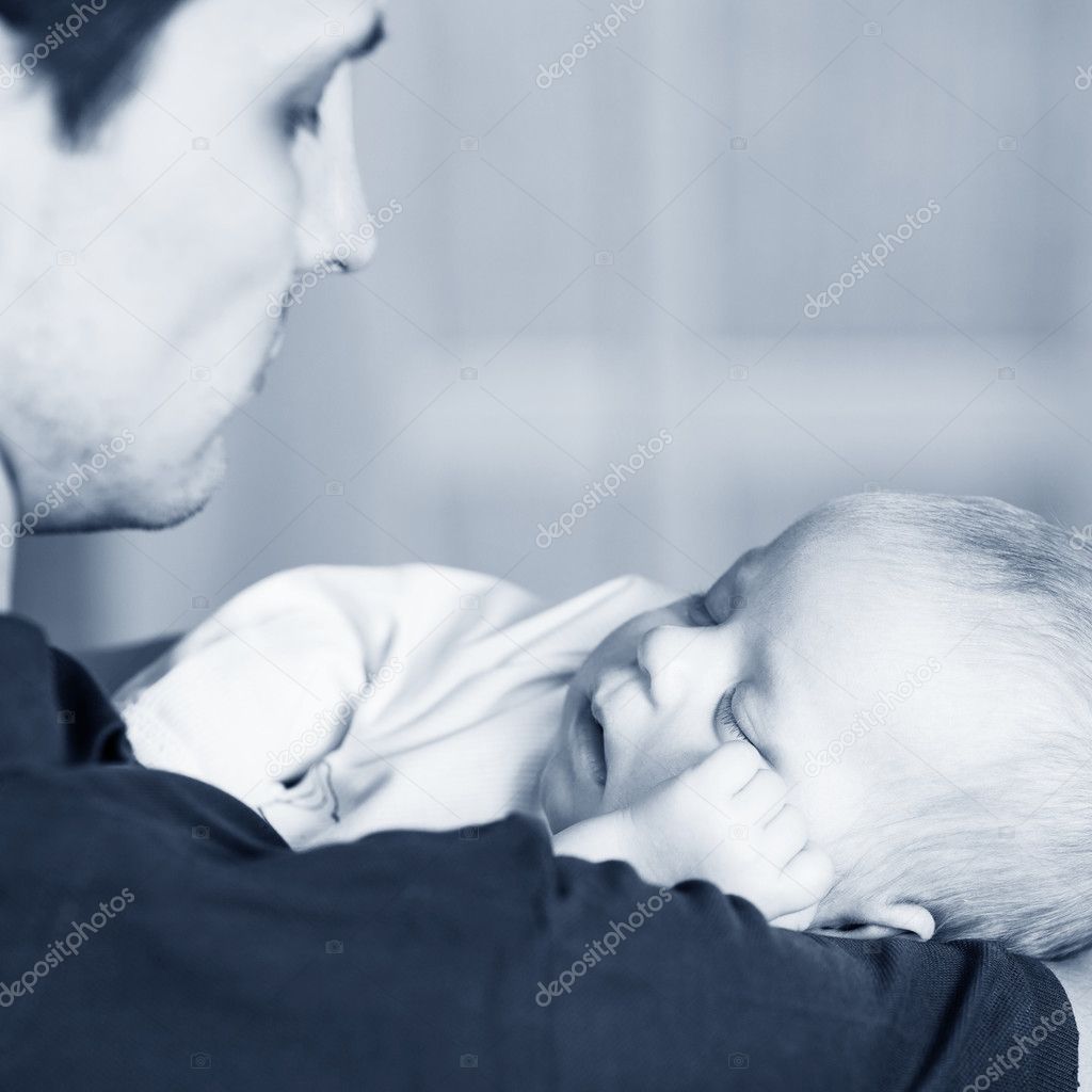 Father with baby