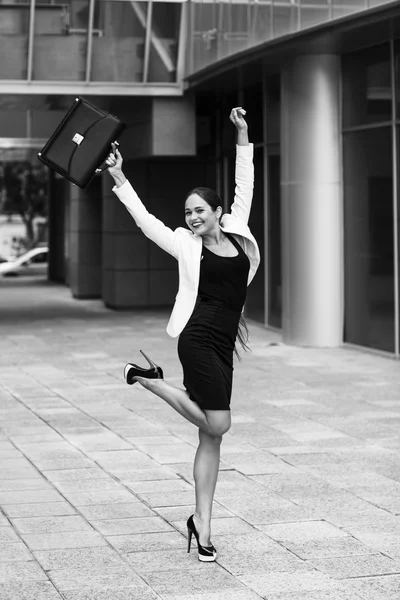 Excited business woman — Stok fotoğraf