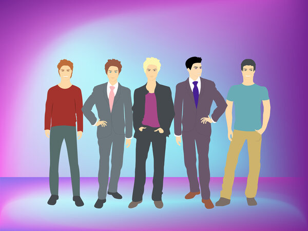 Хорошо одеваются молодые люди
