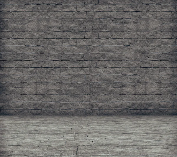 A parede de tijolo cinza — Fotografia de Stock