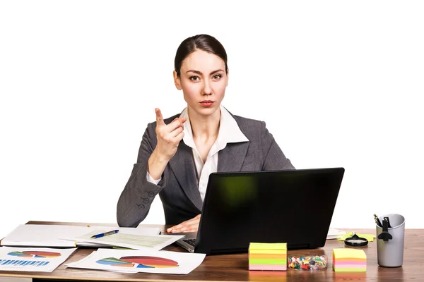 Retrato de jovem empresária — Fotografia de Stock