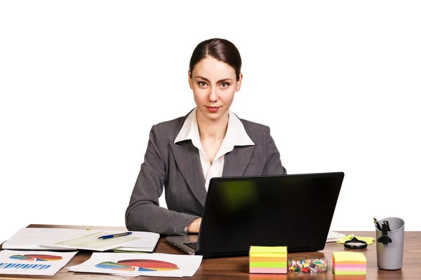 Retrato de jovem empresária — Fotografia de Stock