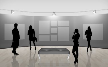 İş insanlar üzerinde Sanat Galerisi