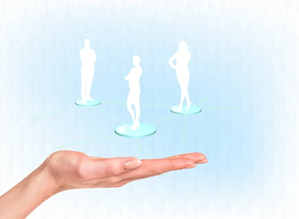 Silhouette of business people — Stock Photo, Image