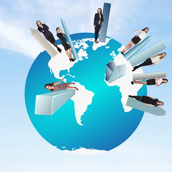 Concept of global business team — Stock Photo, Image