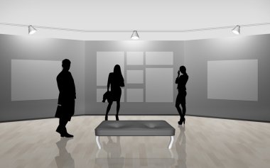 İş insanlar üzerinde Sanat Galerisi