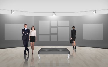 İş insanlar üzerinde Sanat Galerisi