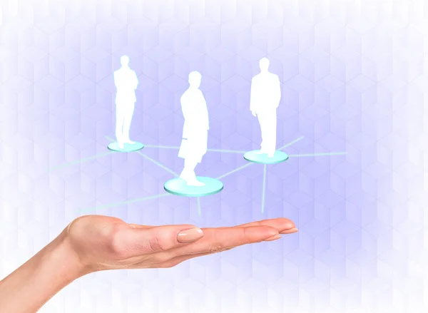 Silhouette of business people — Stock Photo, Image